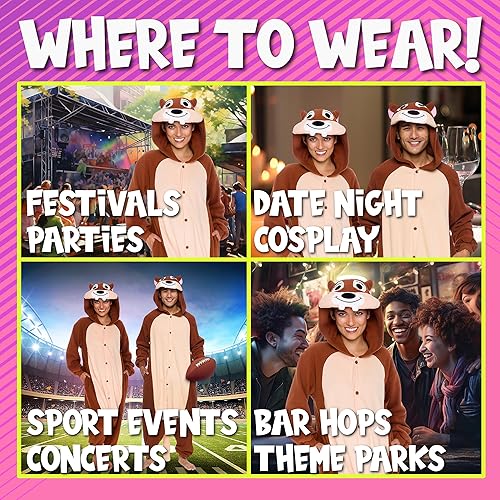 Miniatura 89 de Funziez! - Disfraz de Halloween para adultos, disfraz de animales y criaturas marinas, mameluco afelpado para cosplay, para mujeres y hombres