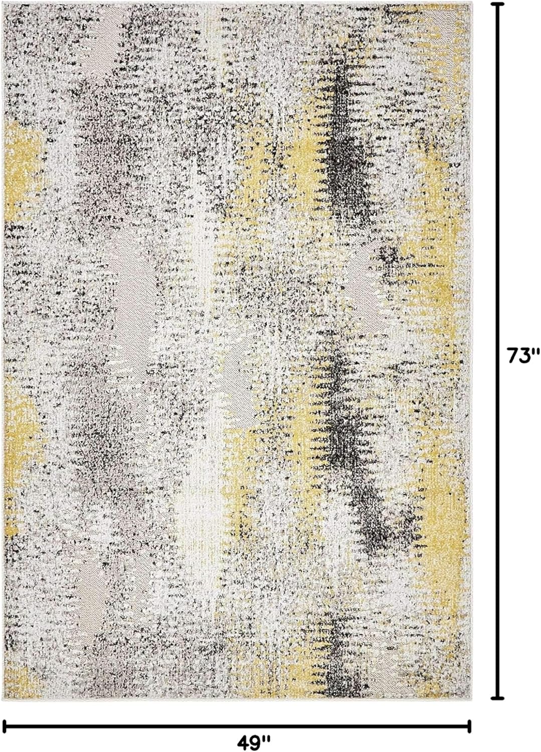Unique Loom Outdoor Modern Collection Area Rug - New York (4' 1" x 6' 1" Rectangle, Ivory/ Gray)