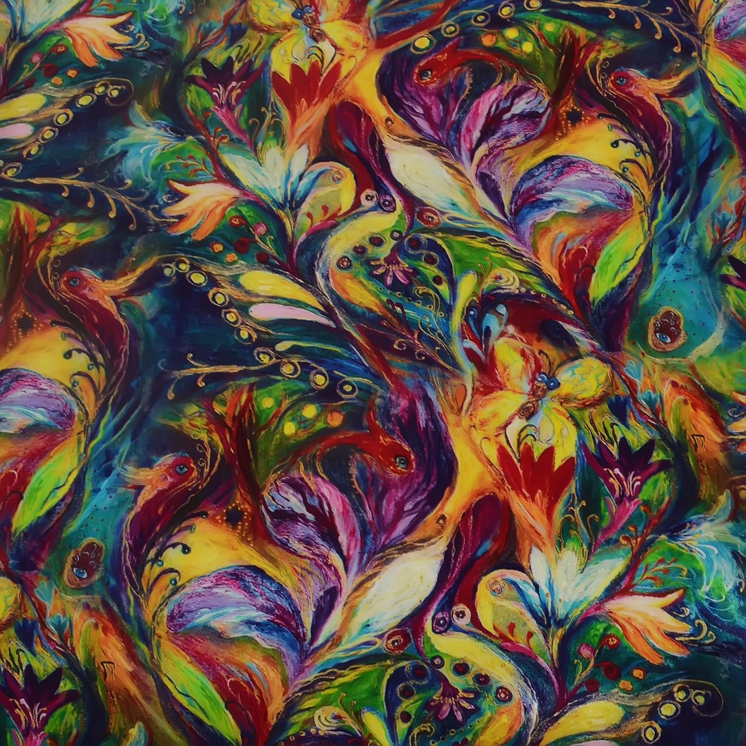 100% Mulberry Silk Scarf for Women Neck Oblong Headscarves Long Floral Print Lightweight Silk Wraps Shawls 67"*20" - Image 5