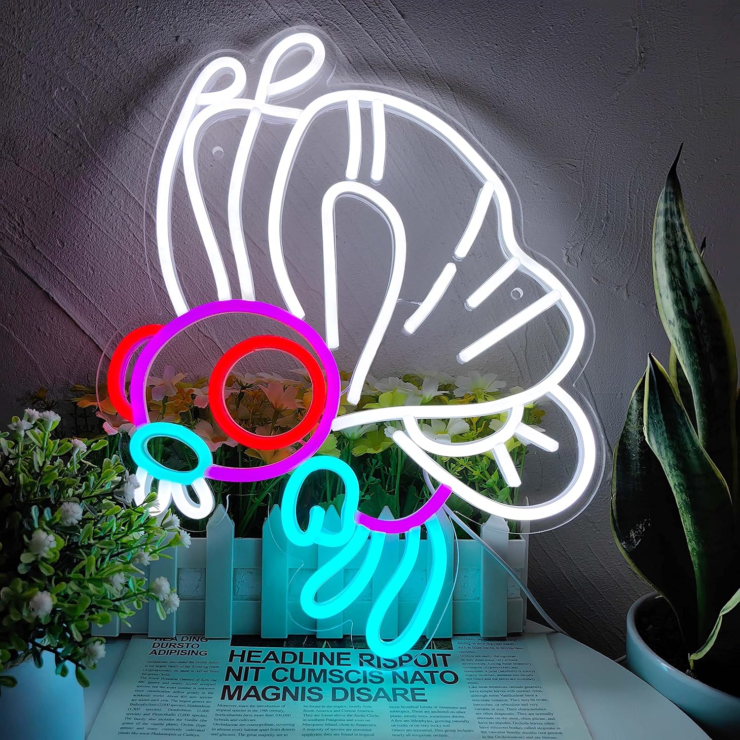 Neon led-decoratie, neonlichtbord, cool neonbord, USB-voeding, wanddecoratie, voor slaapkamer, speelkamer, bar, feest, jongens, cadeau (blauw