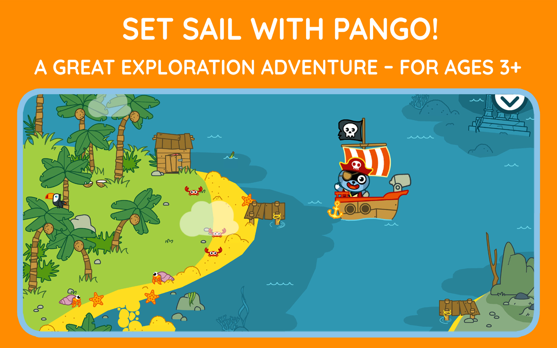 Pango Pirate: Adventure Game - Explore islands, solve smart