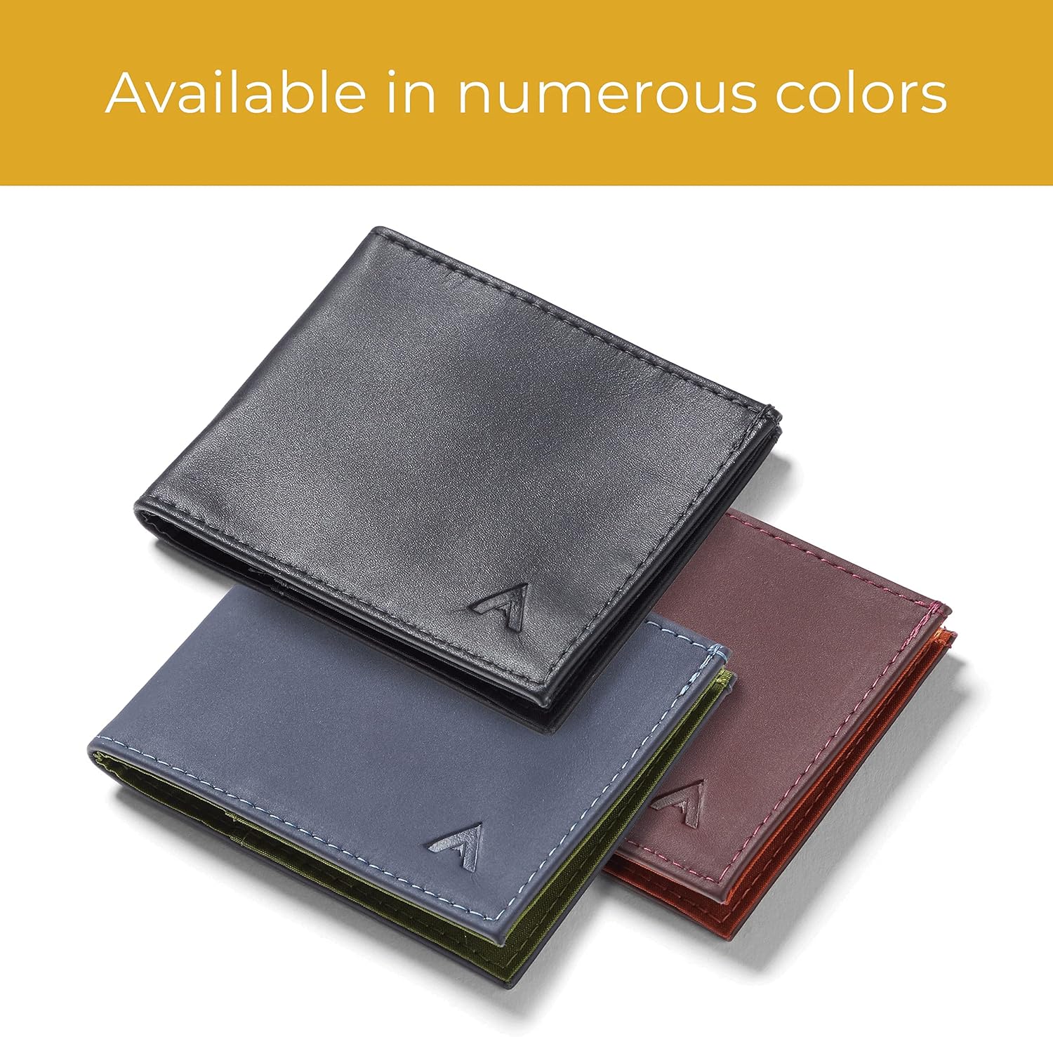 Allett Sport Wallet, Onyx Black | Leather, RFID Blocking | Slim, Minimalist, Bifold Wallet, Thin, Front Pocket | Holds 2-10+ Cards, Bills | Wallets for Men & Women - Image 6