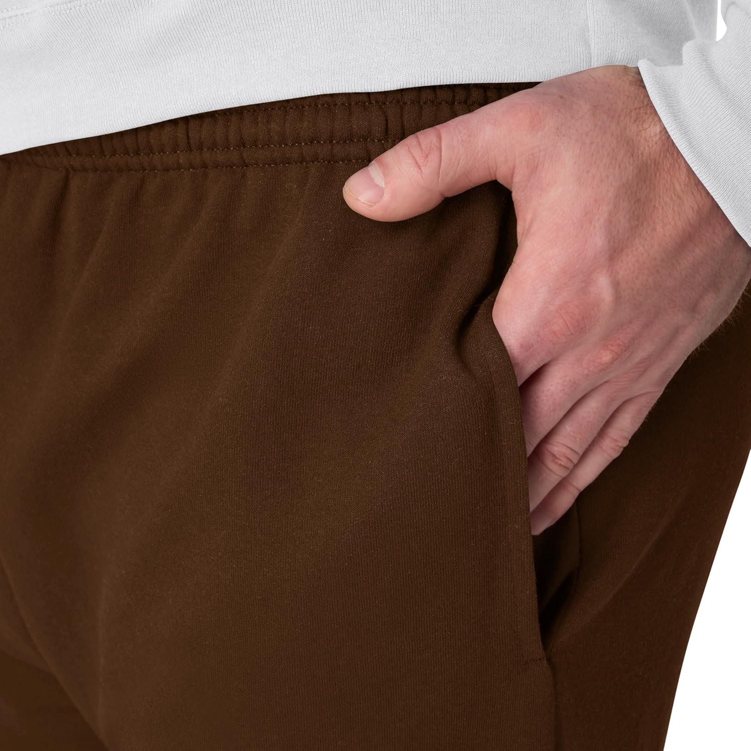 Hanes Men's EcoSmart Sweatpants, Athletic Lounge Pants with Pockets, Open Hem Bottom, Fleece Pants - Image 5