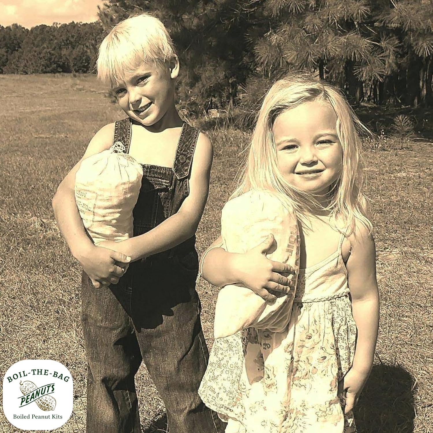 Boiled Peanuts Kit | Contains Premium In Shell Peanuts, Salt, and Unique Seasoning Blend in a Muslin Cooking Bag | 6 Kits of Garlic Onion Flavor