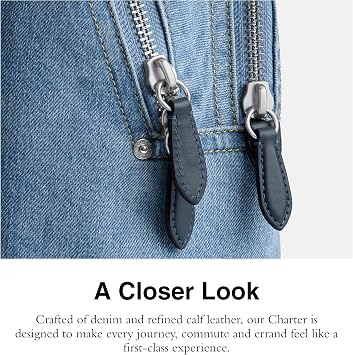 Coach Men's Charter Backpack in Denim, Indigo Denim