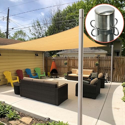 Miniatura 9 de Amgo Juego de marcos de base reforzados para poste de vela, barra de refuerzo resistente de 15 pulgadas, fácil instalación para patio, patio,