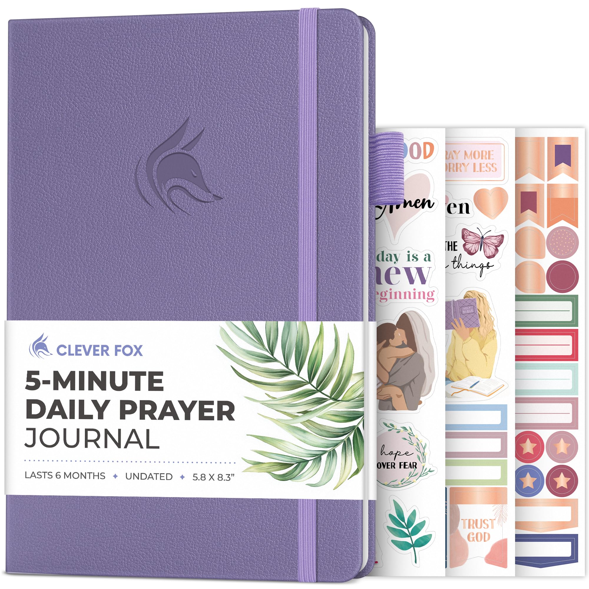 Clever Fox 5-Minute Daily Prayer Journal – Bible Study Journal for Women to Write In – Faith Based Gifts & Religious Accessories – Biblical Scripture