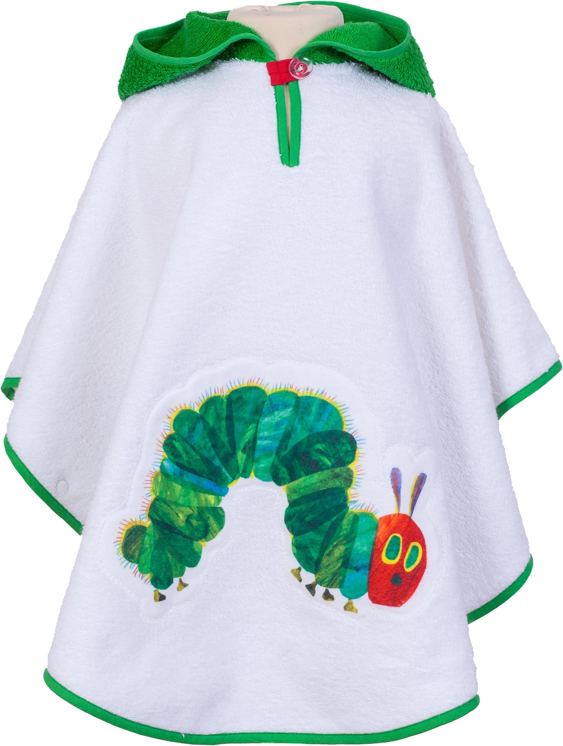 Smithy Badeponcho Kinder I Die kleine Raupe Nimmersatt I Baby I Mädchen I Jungen I Frottee I Kapuze I Baumwolle