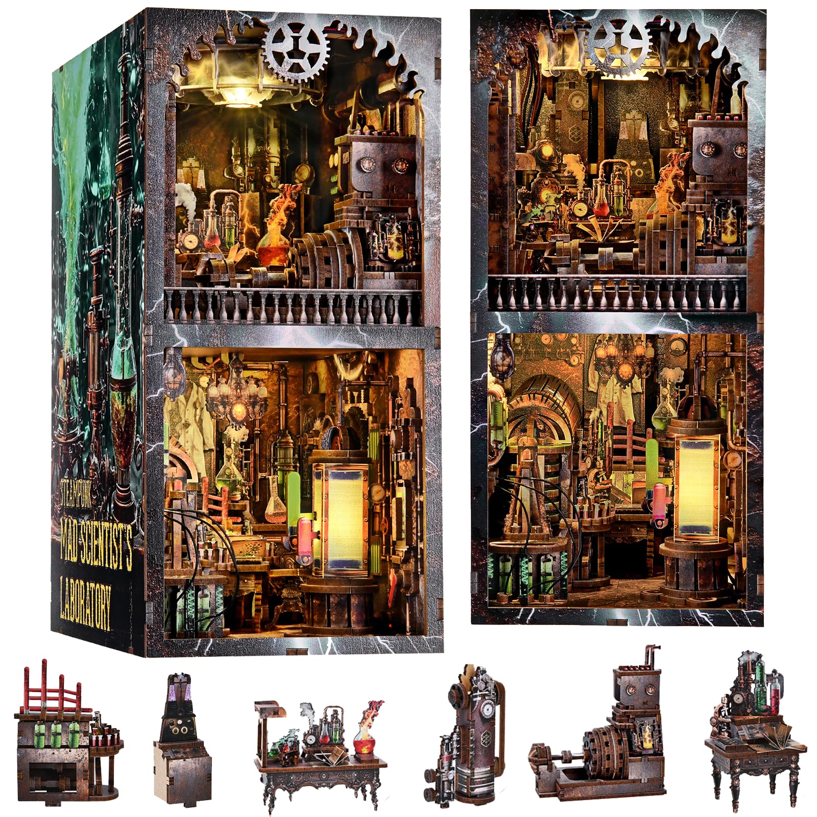 Amazon.com: fifijoy Book Nook Kit - DIY Miniature House Dollhouse