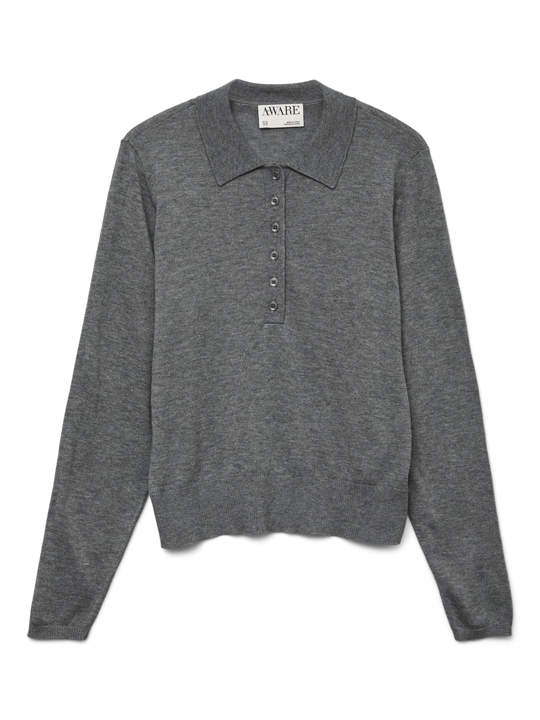 VERO MODA Female Polo AWSIKITA Gestricktes Poloshirt