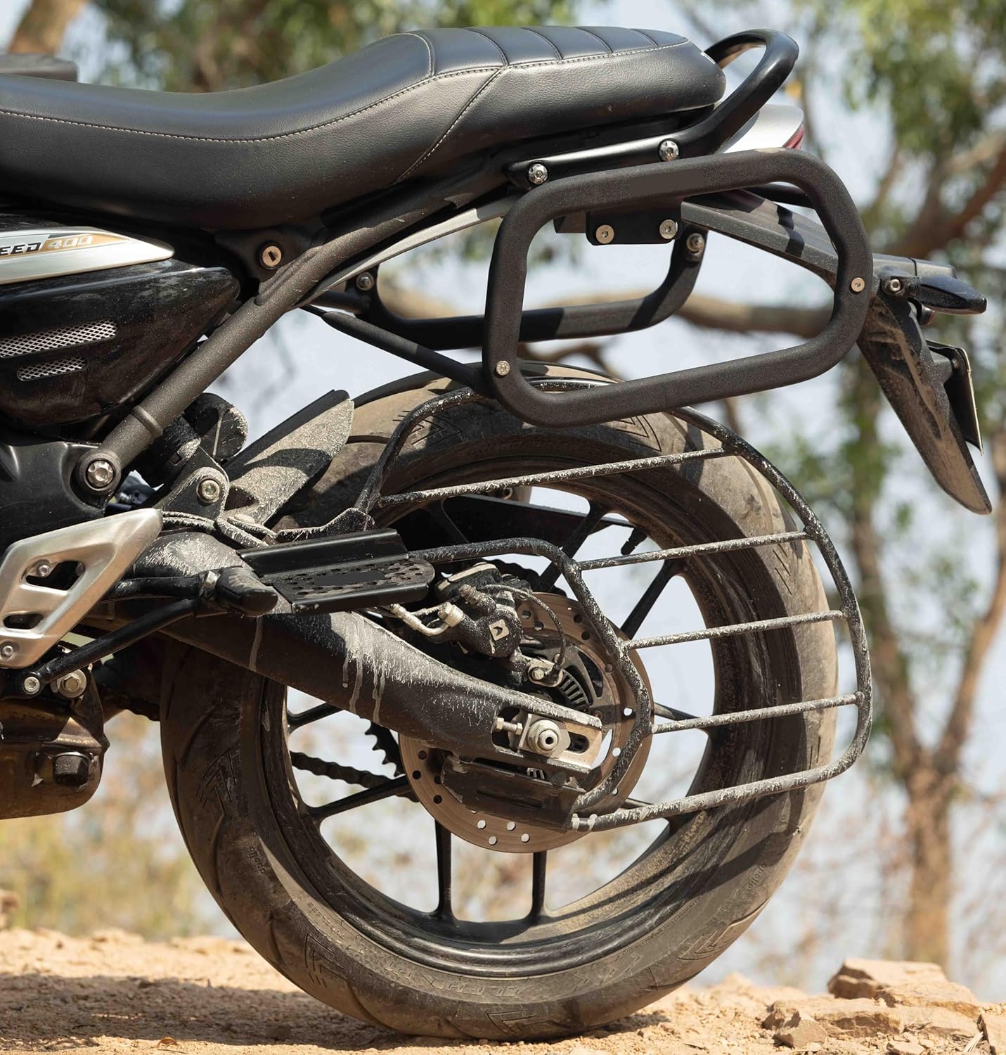 Generic Saddle Stay Compatible with Triumph Speed 400 - Motorcycle Bag - One Size - Fabric - Seat Mount - Powersports Saddle Bags