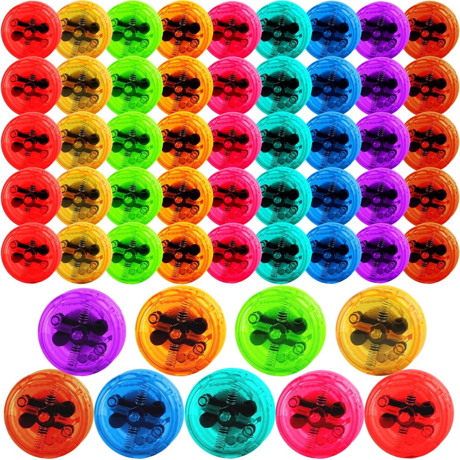 54 Pcs Light Up Yo Yo Professional Responsive Ball Bearing Yoyo for Beginners Advanced String Yo Yo Tricks and Looping Play Easter Basket Stuffers, 9 Colors