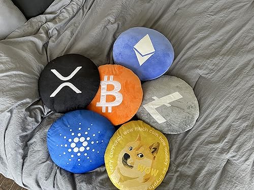 Miniatura 4 de Almohadas Dogecoin  Almohada redonda de peluche criptográfico de BlockCraft.Compra almohada de felpa Doge de 12.6 in