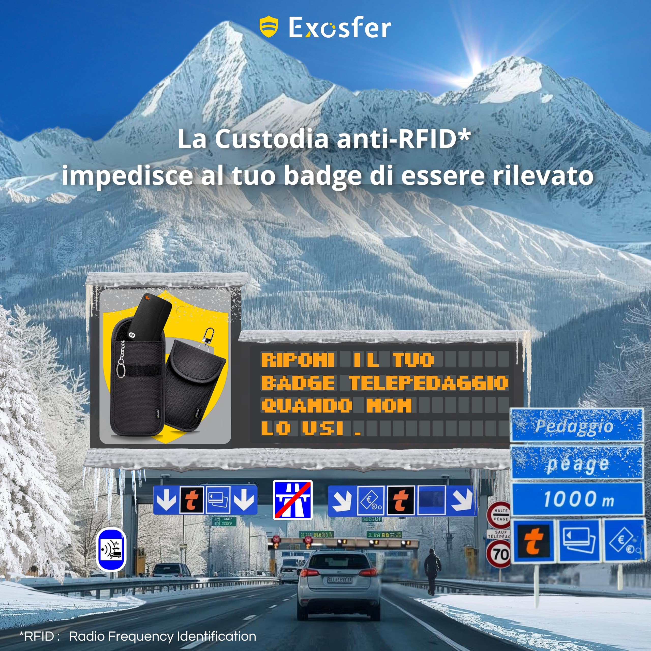 Custodia Schermata Chiave Keyless Ripstop Medium Gabbia Faraday Antifurto Auto Blocco Segnale RFID