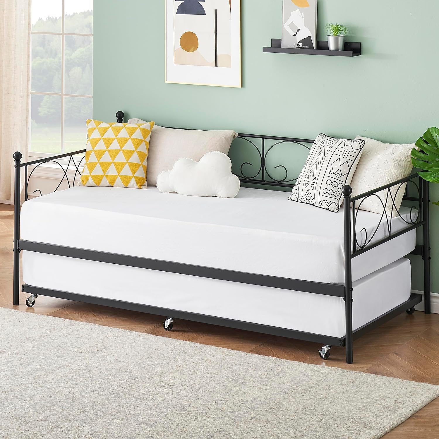 IDEALHOUSE Twin Daybed with Trundle