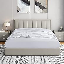 Cathay Home Twin XL Fitted Sheet - Double Brushed Ultra Soft – Wrinkle & Fade Resistant - 16" Deep Pocket Fitted Sheet Only for 14"-18" Deep Mattress (Twin XL, White)