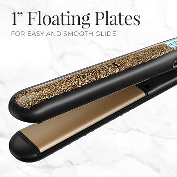 Remington S6501 1 Ultimate Ceramic Flat Iron with Protection Against Frizz, Smooth Glide Hair Straightener, High Heat and Temperature Lock