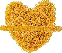 Vista 4 de Bandas de Goma mini 2000 piezas banda de goma amarilla 0.5 pulgadas Banda Mini de Goma Elástica Suave para Trenzas Diámetro 13mm bandas de goma