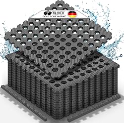 tillvex® Lot de 48 tapis de protection de sol pour piscin…