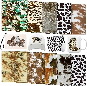 Tintnut Cowhide Sublimation Transfer Paper- 10 Sheets 12inchesx10inches Animal Print Sublimation Transfer Ink Sheets