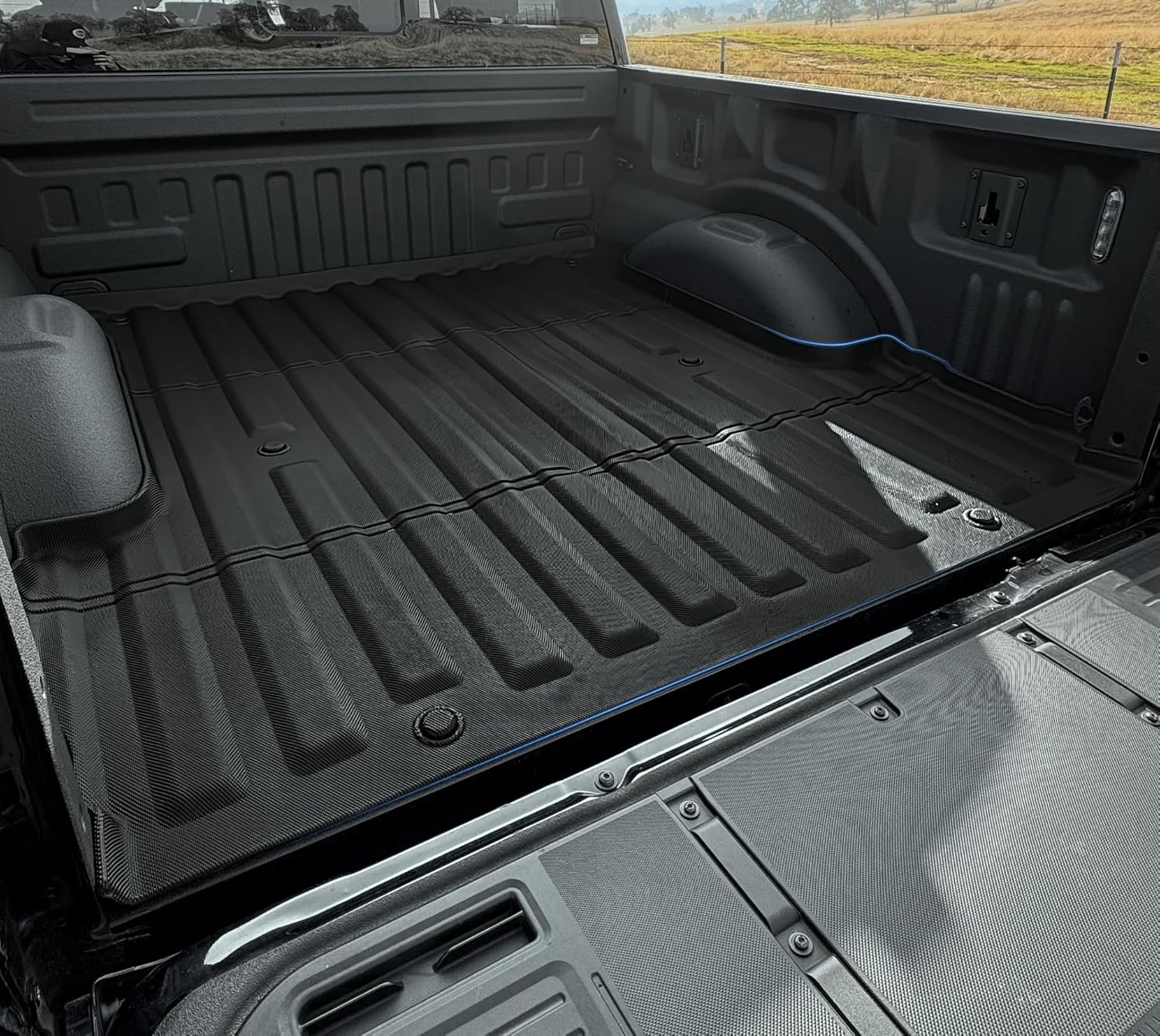 AUTOSAVER88 Truck Bed Mat Fit for 2015-2025 2026 Ford F150 & 2022-2026 F-150 Lightning 5.5 FT Vehicle CrewCab Bed Liner Accessories, TPE All Weather Custom Fit Heavy Duty Pickup Bed Liner, Black