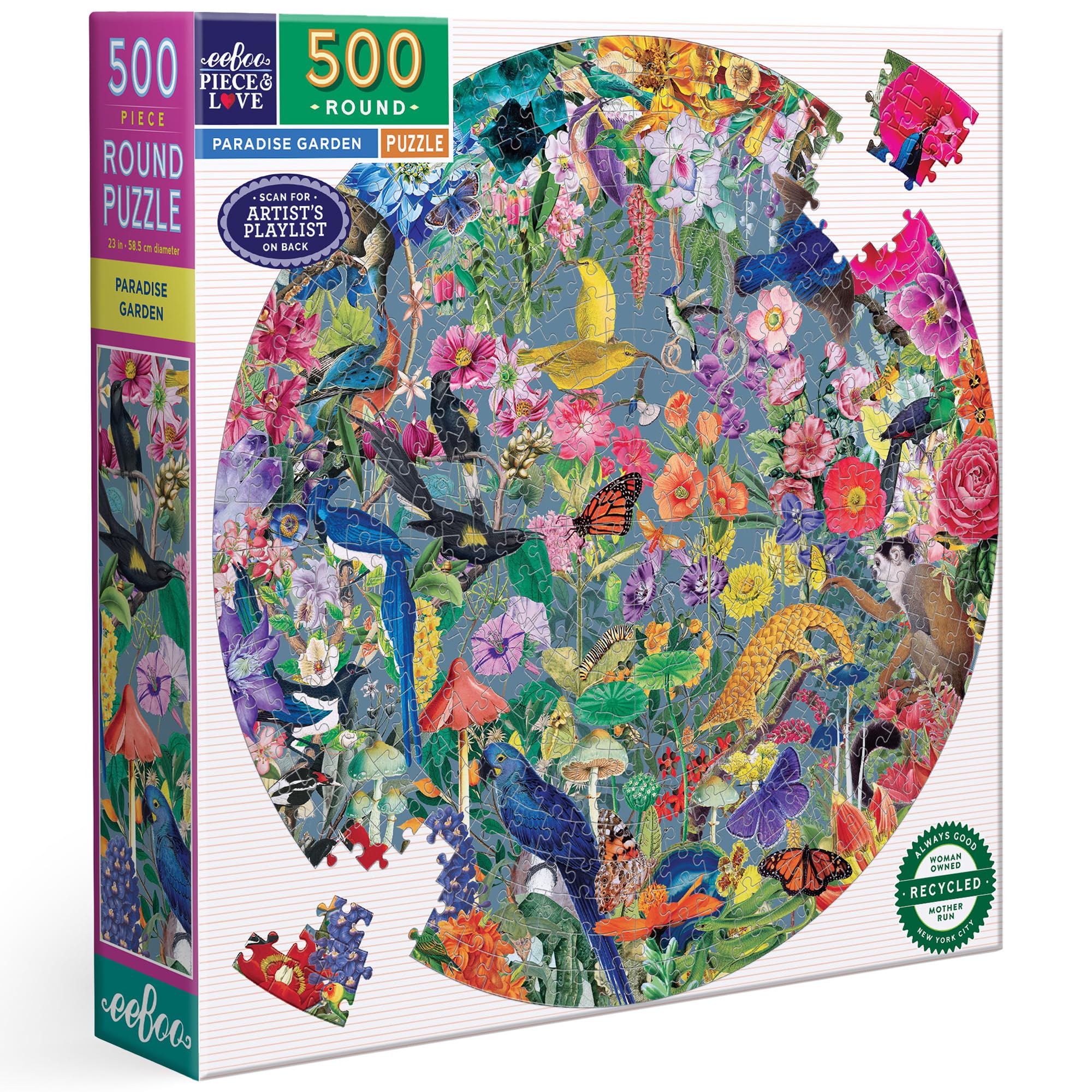 Amazon.com: eeBoo 500 Piece Puzzle - Paradise Garden Jigsaw Puzzle
