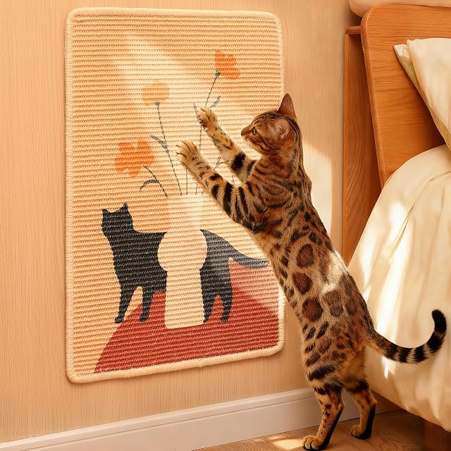 FUKUMARU Alfombra para arañar para Gatos, tableros Naturales para arañar