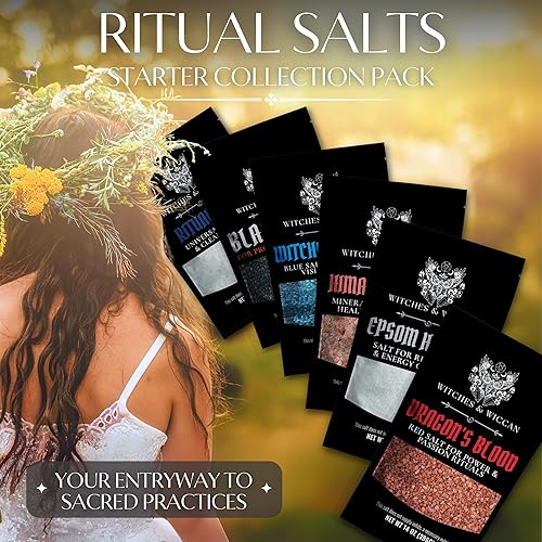 Vista 7 de Sal negra para rituales de protección y hechizos wiccanos, cristales de protección de energía negativa hechos a mano para brujería, bolsa de 2