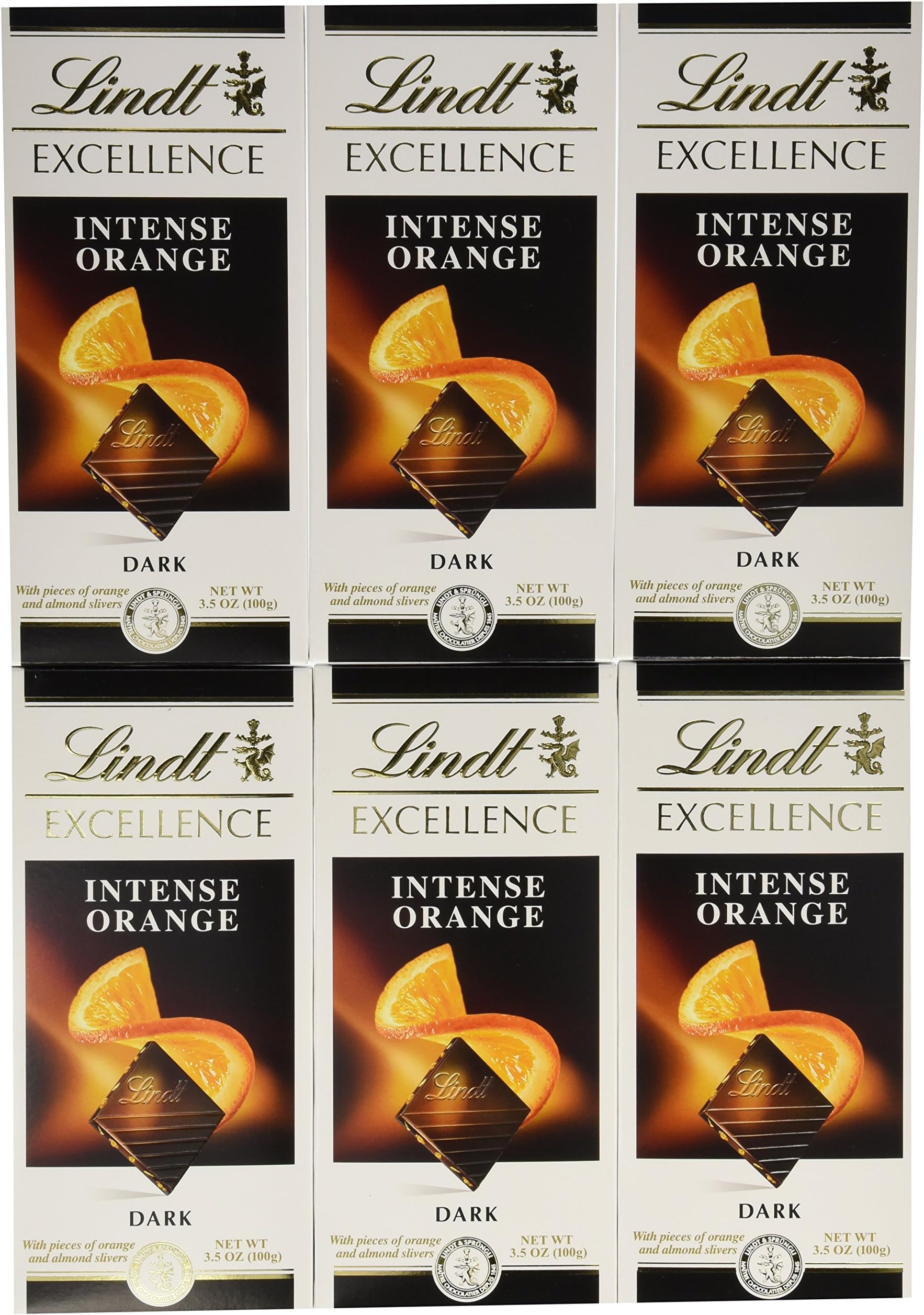 Master Chocolatier Excellence Intense Orange, Dark, 3.5-Ounce (Pack 12)