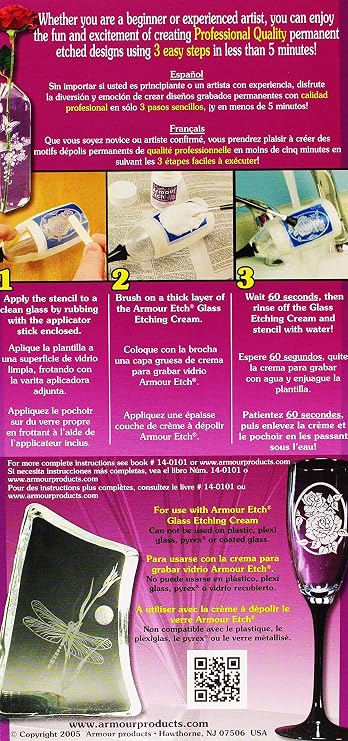 Armour Etch Stencil Rub N Etch Stencil, Zig Zag Border, 5-Inch by 8-Inch