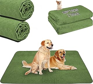 2er Welpenunterlage Waschbar Puppy Training Pads, 100 x 70cm Schnell Absorbierend Haustier Hygieneunterlage, Wiederverwendbar Trainingsunterlagen für Welpen, Alte, oder inkontinente Hunde