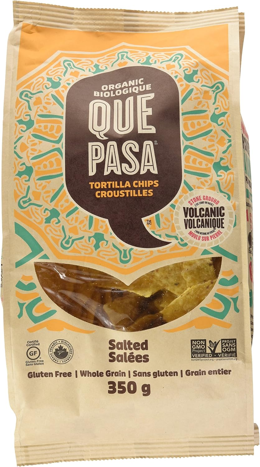 Que Pasa Organic Salted Tortilla Chips 350g Bag Amazon.ca Grocery