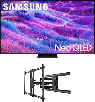 Samsung QN55QN80FAFXZA 55 Inch Neo QLED QN80F Series Supreme UHD 4K TV with a Kanto PMX700 Pro Series Full Motion Dual Stud Mount 2025