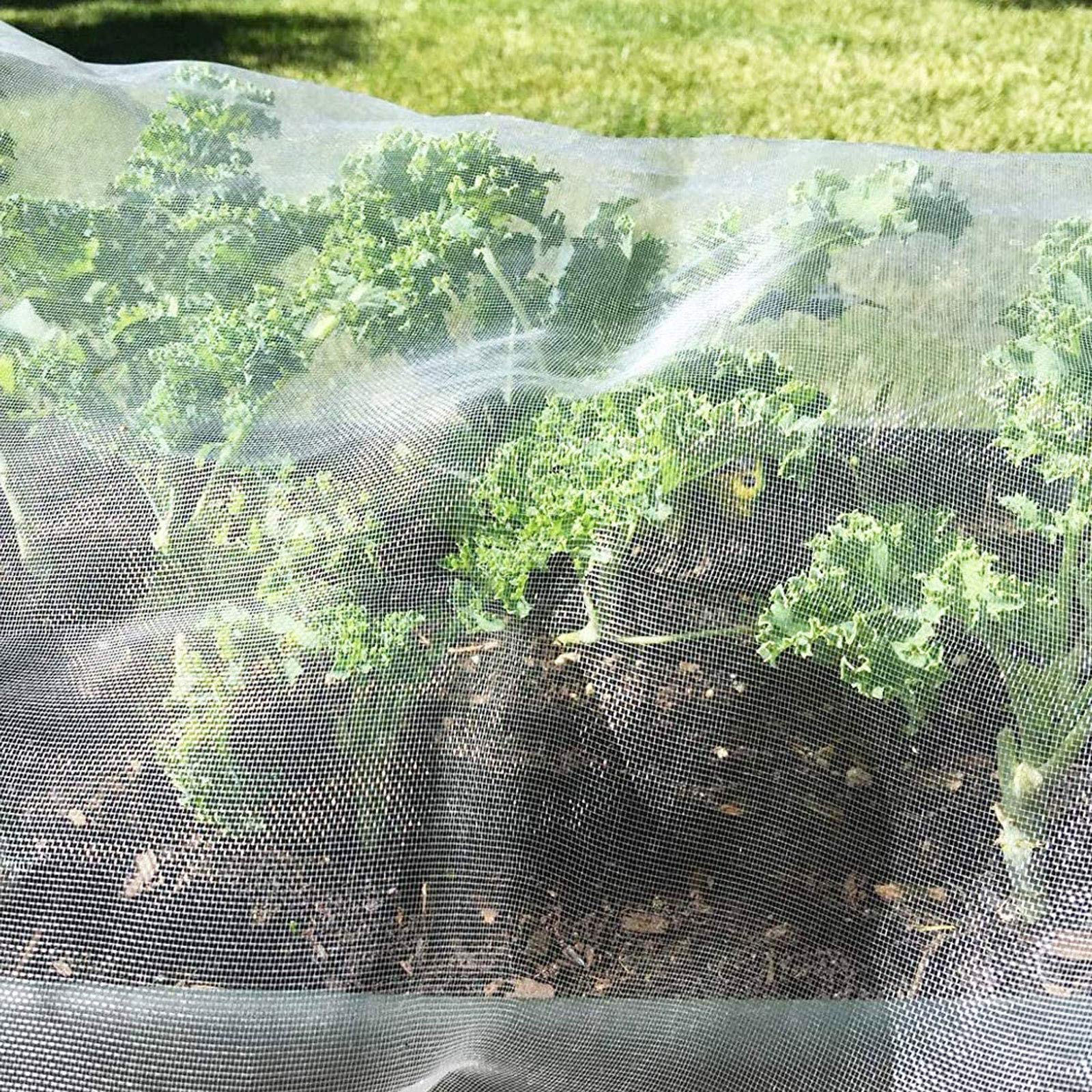 Malla Protección Plantas Jardin, Multifunción Red para Insectos Malla Fina Antipajaros para Proteja Verduras Frutas Plantas Flores de Daños, Cortable Malla Blanca Jardin