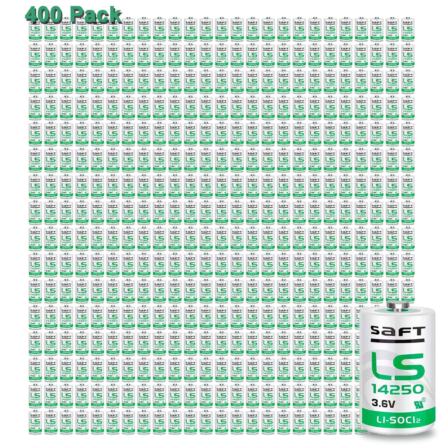 400pcs 3 6v LS14250 LS 14250 C 1 2 AA Lithium Battery 1200mAh Replace for SAFT LS14250 Battery
