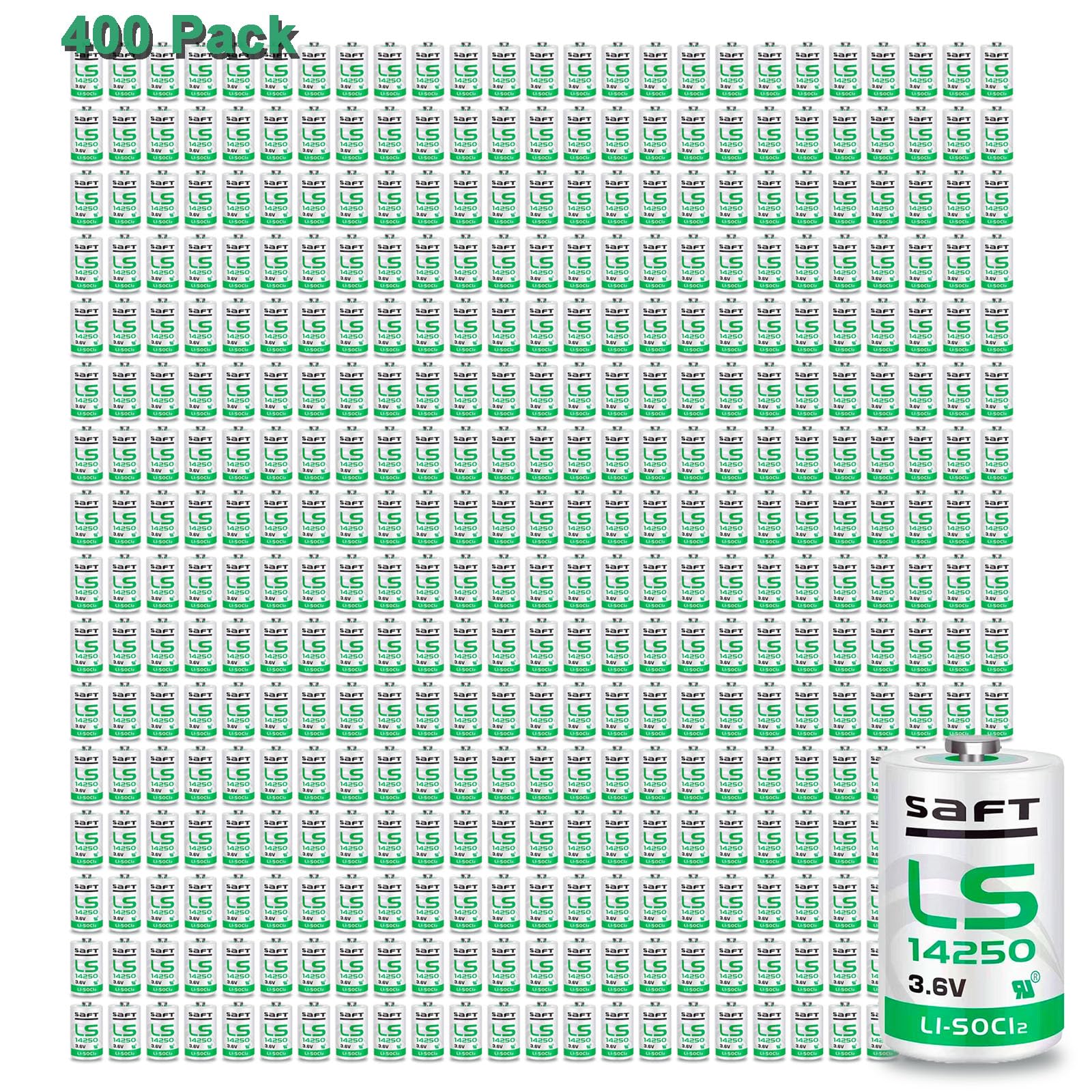 400pcs 3 6v LS14250 LS 14250 C 1 2 AA Lithium Battery 1200mAh Replace for SAFT LS14250 Battery