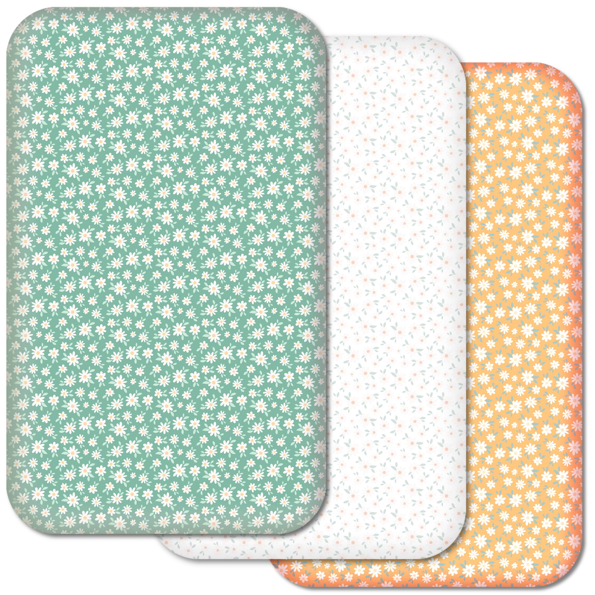 Next to Me Crib Sheets 83x50cm – Soft & Breathable Baby Bedding Fitted Sheets Set, 3-Pack Snug Fitted Microfibre Sheets for Bedside Cribs (83x50cm, SET 1-3pcs)