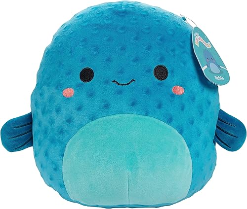 Squishmallows Refalo The Blue Fish original de 10 pulgadas – Peluche oficial de Jazwares – Juguete coleccionable suave y blando de verano oceánico –