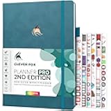 Planner PRO 2nd Edition – Undated Weekly Agenda Planner for Setting Goals, Tasks & Time Management – Life Organizer with To-do Lists & Habit Trackers – Large Format, 8.5x11″ (Dark Teal)