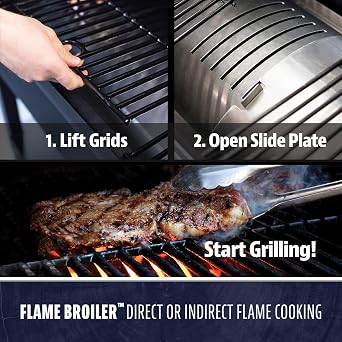 Pit Boss 440 Mahogany Series Wood Pellet Grill & Smoker with Flame Broiler and LED Digital Controller, 518-Sq. In. Cooking Space, 180F to 500F Temperature Range, 5 lb. Pellet Hopper, Brown