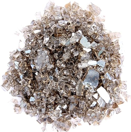 Miniatura 10 de Hiland Cristal para hoguera, Vidrio reflectante, Cobalto