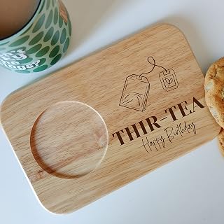 Thirtieth Birthday Present, Tea and Biscuit Serving Board, 30th Birthday Gift, Present For Friend, Tea Lover, Big 30 Friend, Sister, Aunt, Uncle, Dad