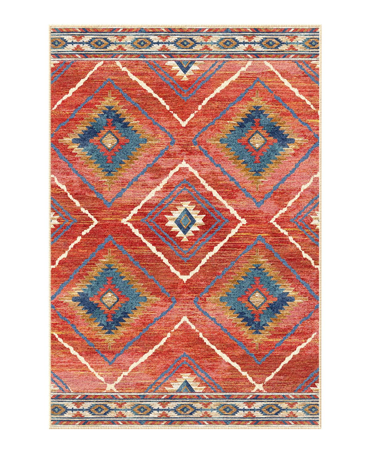 DEFYNEE Alfombra para salón 180 x 270 cm, Alfombra Antideslizante de Pelo Corto, Repelente al Agua, Lavable a máquina, para Pasillo, salón y Dormitorio, Rojo