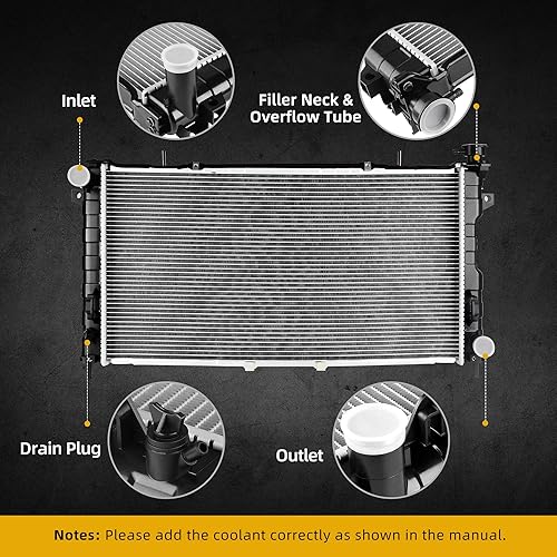 Miniatura 38 de DWVO Radiador completo compatible con Chrysler PT Cruiser 2.4L L4 4Cyl DWRD1013 2001 2002 2003 2004 2005 2006 2007 2008 2009 2010