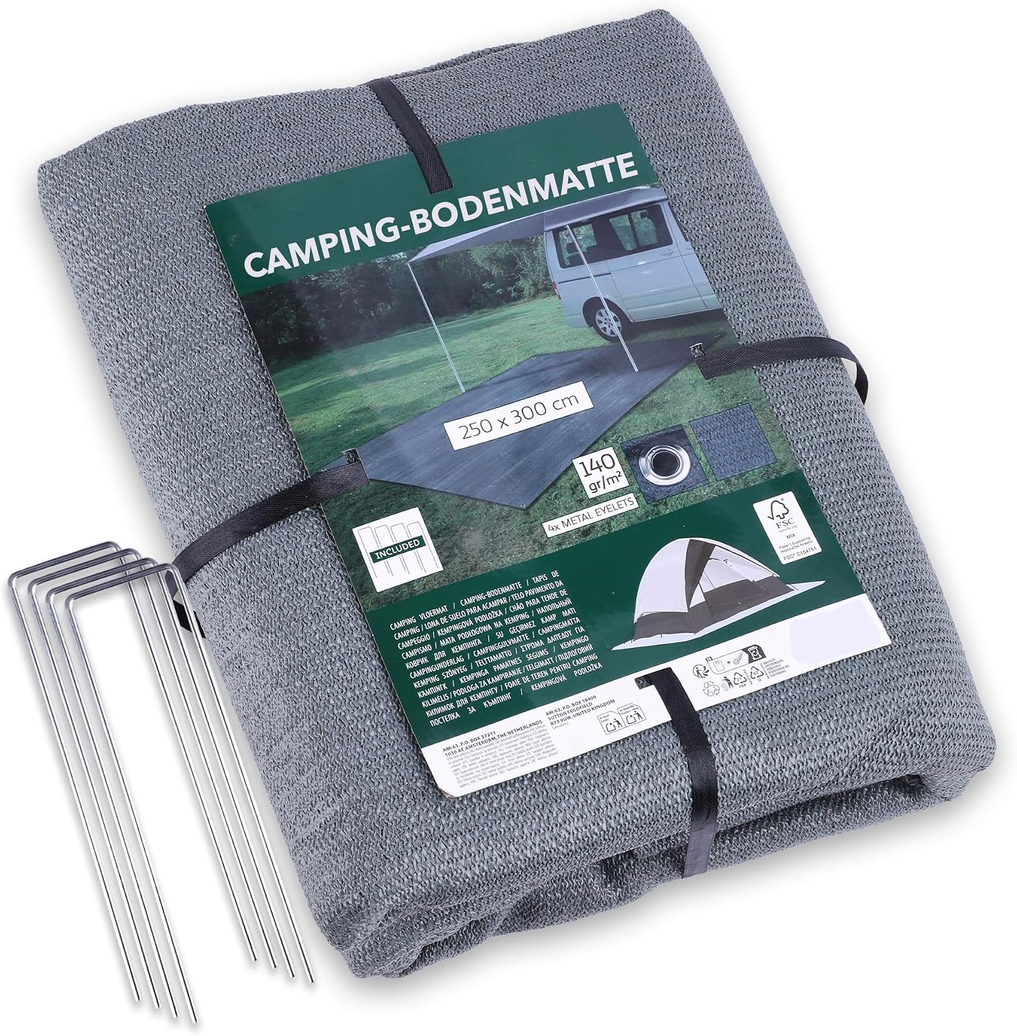 Tapis de sol camping Tool & Tree 250x300cm Gris