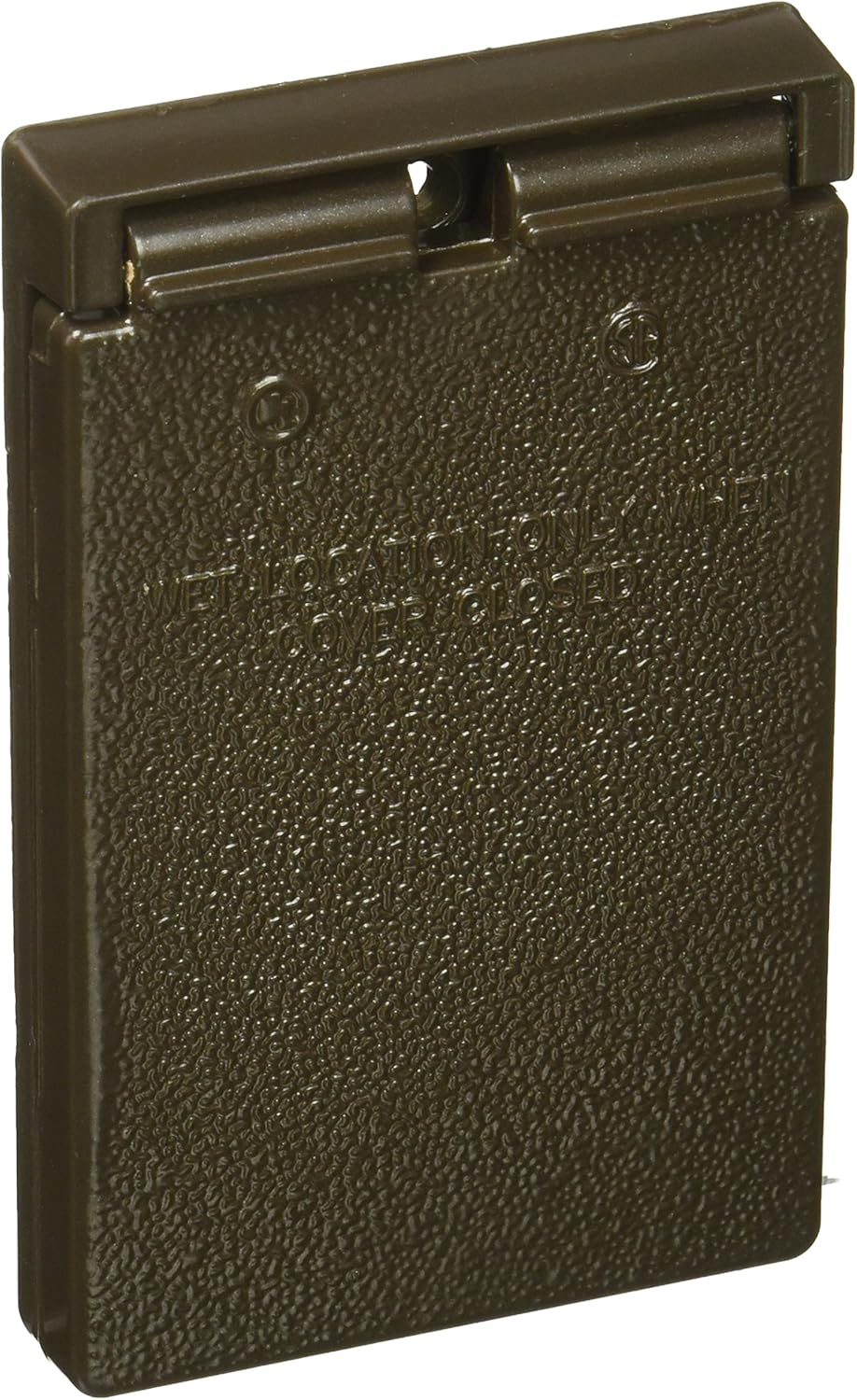 Legrand Pass & Seymour CA26BRV Cast Weatherproof Outdoor Cover, 1 Gang, Decorator or GFCI Opening with Vertical Self-Closing Lid, Bronze (1 Count)