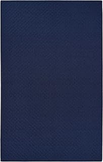Garland Rug Town Square Navy Blue 9' x 12' Non Slip Area Rug for Living Rooms & Hallways, Stylish & Durable for High-Traffic Areas