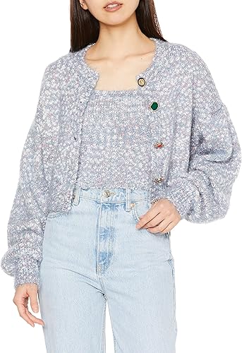 Amazon | [コエル] カーディガン ミックスシャギーアンサンブル