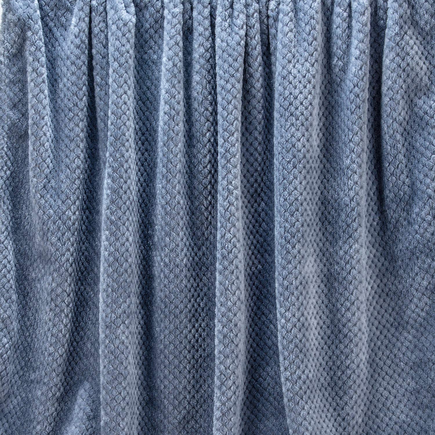 Fuzzy Blanket or Fluffy Blanket for Baby, Soft Warm Cozy Coral Fleece Toddler, Infant or Newborn Receiving Blanket for Crib, Stroller, Travel, Decorative (28Wx40L, XS-Flint Gray): 60”×80” Smoked Blue