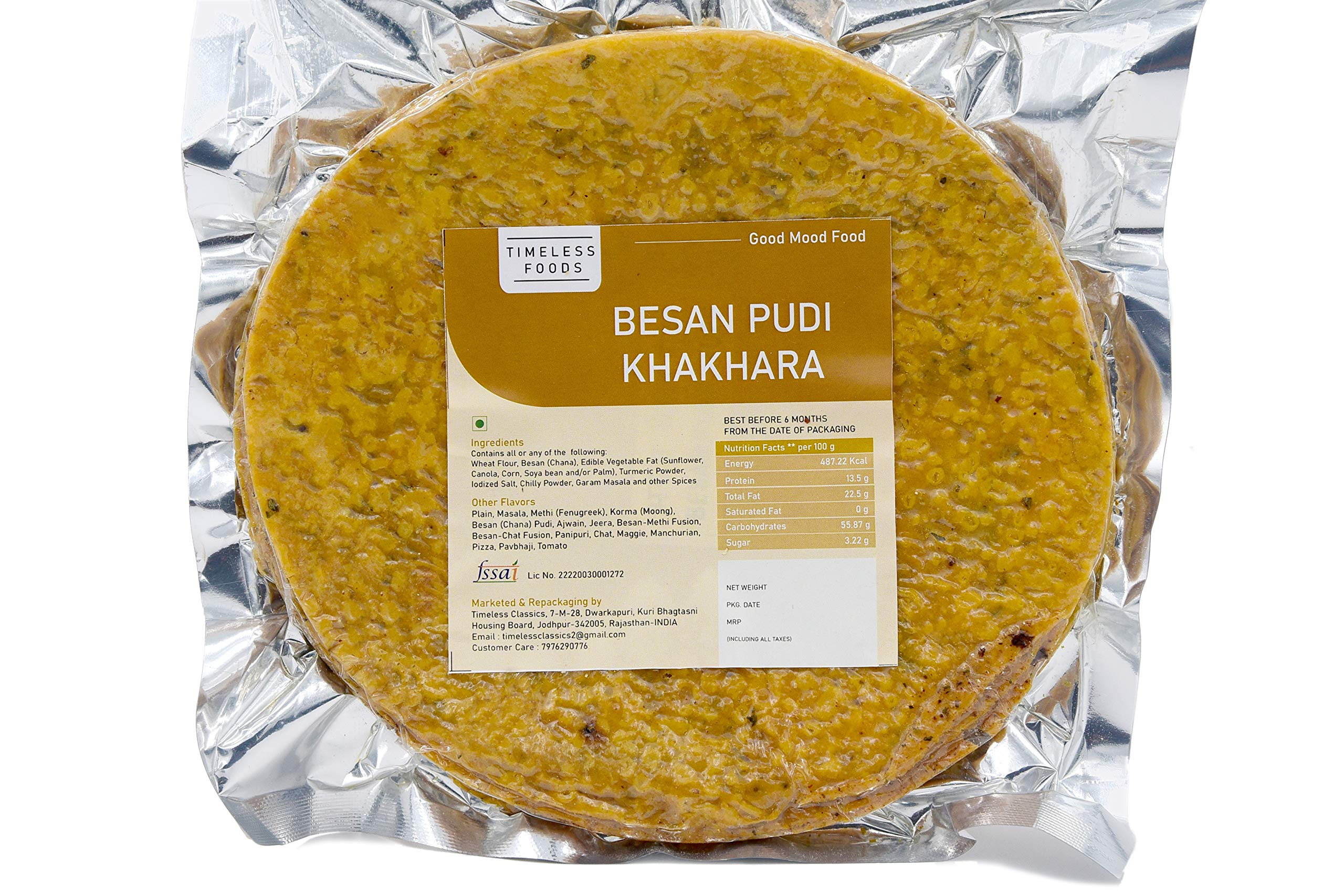 Timeless Food Besan (Chana) Khakhra 400g | Super Soft & Tasty | Rajasthani & Gujarati Healthy Snack-image-18